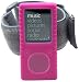 MICROSOFT ZUNE 4GB/8GB PINK Premium Silicone Skin Protective Silicon Cover Case With Armband with Home Ac Travel Charger