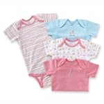 Gerber Variety Onesies, 4 Pack, Girl, 3T