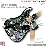 Abstract 02 Green WraptorSkinz Skin fits Rock Band Stratocaster Guitar for Nintendo Wii, XBOX 360, P