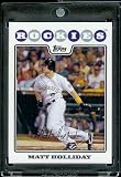 2008 Topps # 400 Matt Holliday - Colorado Rockies - MLB Baseball Trading Card in a Protective Screw Down Display Case