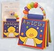Baby Gund Fabric TOUCH & FEEL RATTLE BOOK - ANIMAL COLORS