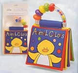Baby Gund Fabric TOUCH & FEEL RATTLE BOOK - ANIMAL COLORS