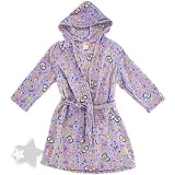 Purple Heart Hooded Bath Robe for Girls