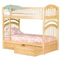 Windsor Twin/Twin Bunk Bed with Under-Bed Drawers - Natural Maple