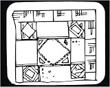 Mouse Pad with board, black and white, game