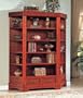 3pcs Louis Philipe Style Cherry Finish Storage & Display Bookcase Set