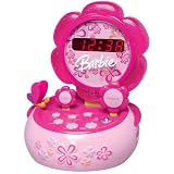 Emerson - Barbie Hour Garden Talking Alarm Clock with AM/FM Radio and Nightlight