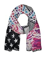 Plomo o Plata Fular (Negro / Rosa)