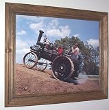 PICTURE In Rope-Trimmed Pine Wood Frame - CASE STEAM TRACTOR