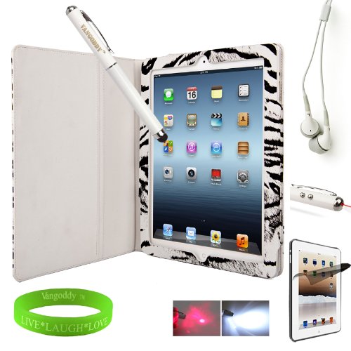 Black and White Tiger iPad Skin Cover Case Stand