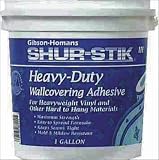 GIBSON HOMANS 87111 871130020 111 SHUR STIK HD CLAY WALLCOVERING ADHESIVE SIZE:1 GALLON.