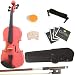 Mendini 4/4 MV-Pink Solid Wood Pink Violin + Hard Case, Shoulder Rest, Bow, Rosin and Extra Strings (Full Size)