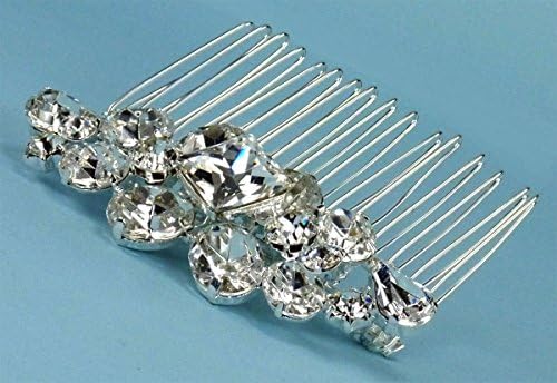 Sparkling Wedding Bridal Comb of Swarovski Austrian Crystal Rhinestones for Wedding, Prom, Quinceañera or Other Special Events #98F0cs