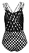 Chuanqi Women's Sexy Polka Dots Print Bandage Swimsuit One Piece Bikini