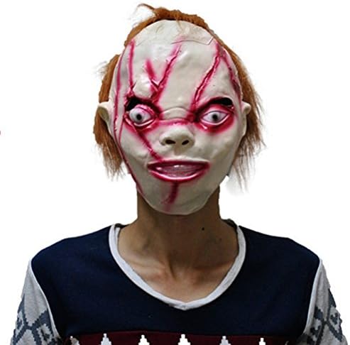 Rise World Halloween Horror Mask Party Decorative Props Super Creepy Chucky Mask