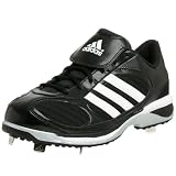 adidas Men's Excel IC Pro Low Baseball Cleat,Black/White/Silver,7.5 M