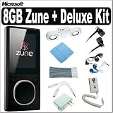 Microsoft Zune 8GB Digital Media Player Black (2ND Generation) -Plus- Deluxe MP3 Acessory Outfit - Microsoft AMICHVA00001K2