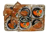 Gluten Free Thanksgiving Themed Dark Chocolate Covered Sandwich Cookies by A Bountiful Harvest