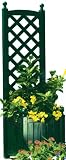 DMC C70407 16-Inch Hunter Green Lexington Square Trellis Planter
