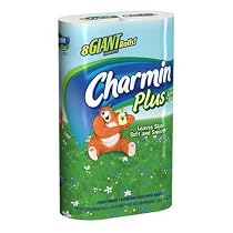 Charmin Bathroom Tissue Plus a Touch of Lotion with Aloe, 8 Giant Rolls (Pack of 5)