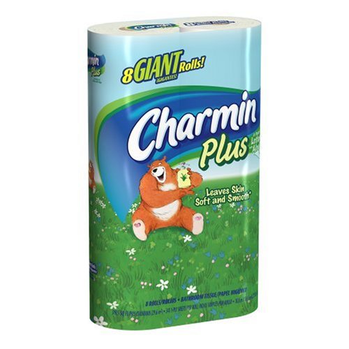 Charmin Bathroom Tissue Plus a Touch of Lotion with Aloe, 8 Giant Rolls (Pack of 5)