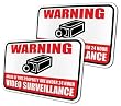 Video Surveillance Security Warning Sign Aluminum with 3M Reflective Coating 12x18" (SGN100) - Bonus Pack of 2