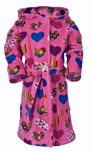 M&ouml;ve Hearts und Cars Bademantel 128 cm multicolor