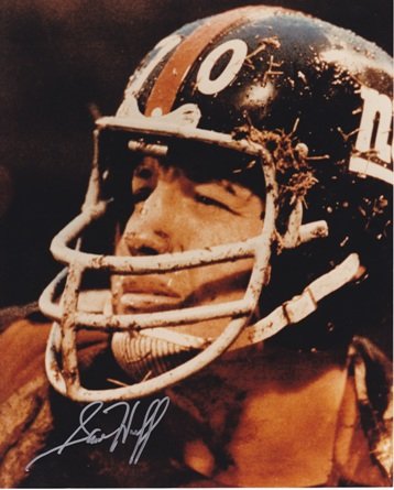 Sam Huff Autographed New York Giants 8x10 Photo - Hall of Fame