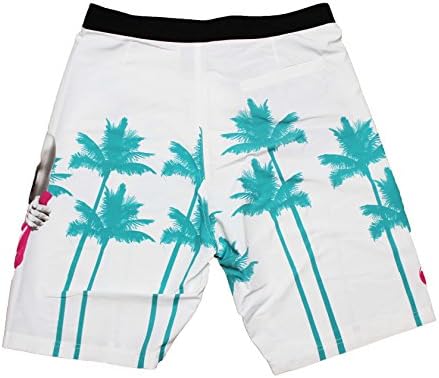 New T.I.T.S. Two in the Shirt "Greetings" White Men's Board Shorts Swim Trunks (38)