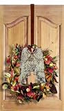 Sunset Vista Rusty Hinge Angel Wreath Hanger, Pressed Metal Angel, 18-1/2-Inch