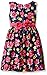 American Princess Girls' Navy Pink Floral Shantung Dress