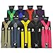 Zeagoo Men Women Clip-on Suspenders Elastic Red