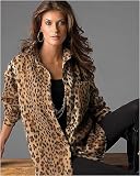 Leopard-print fleece shirt