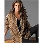 Leopard-print fleece shirt