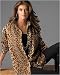 Leopard-print fleece shirt