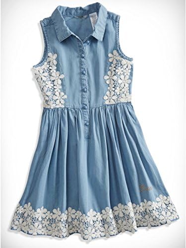 GUESS Kids Big Girl Chambray and Lace Dress (7-16)