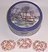 Gourmet Food : Scott's Cakes 1 lb. Dark Chocolate Covered Pretzel with Rainbow Jimmies in a Homestead Tin