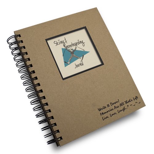 Skiing & Snowboarding Journal - Kraft Hard Cover (prompts on every page, recycled paper, read more...)