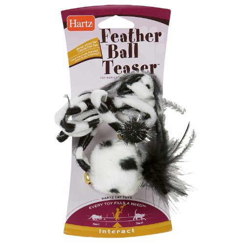 Hartz Feather Ball Teaser Cat Toy