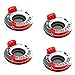Intex Red River Run 1 Fire Edition Sport Lounge 4 pack, Inflatable Water Float, 53