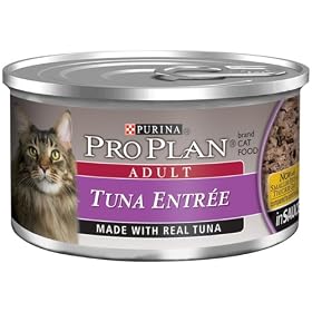 Pro Plan Canned Cat Food, Adult Tuna Entr�e (Pack of 24 3 Ounce Cans)