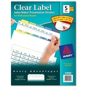 Avery 5-Colored Tabs Presentation Dividers