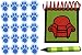 Handcrafted Handy Dandy Inspired Notebook with 120 clue Stickers and 1 Black Crayon Steve