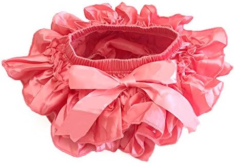 Cutie Baby Satin baby Ruffle bloomers Tutu Diaper Covers in 10 Colors! (a. New Born, Coral)