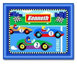 Vroom Large Blue Personalized Print