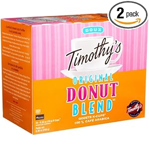 Timothy World Coffee Original Donut Blend 24-Count K-Cups for Keurig Brewers (Pack of 2)