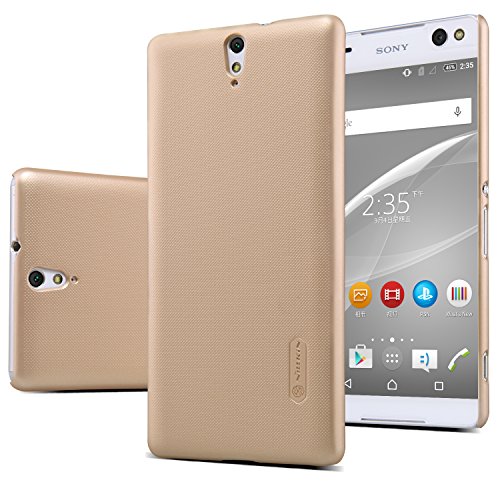 Xperia C5 Ultra Case, Suensan Pc Slim Ultra Thin Lightweight Mesh Hard Defende Case for Sony Xperia C5 Ultra ((Gold)
