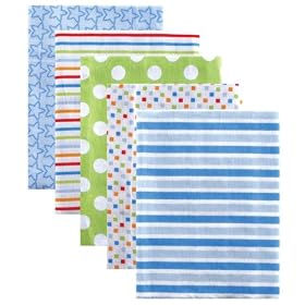 Luvable Friends Flannel Receiving Blankets, Blue, 5 PackLuvable Friends Flannel Receiving Blankets, Blue, 5 Pack