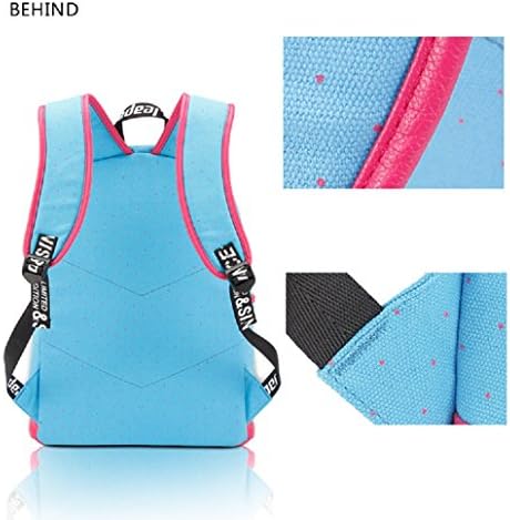 Lifewalker® Women's Lightweight Casual Style Polka Dots Canvas Laptop Backpack