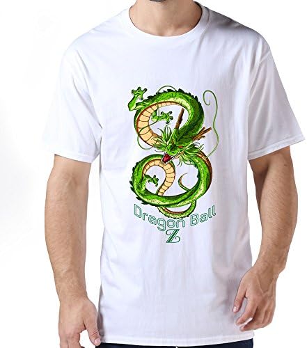 Kuangshi Men's Dragon Ball Z O-neck T-shirts XL White
